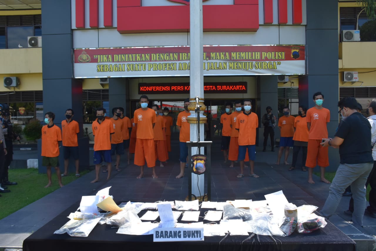 22 Tersangka Kasus Narkoba diamankan Polresta Surakarta